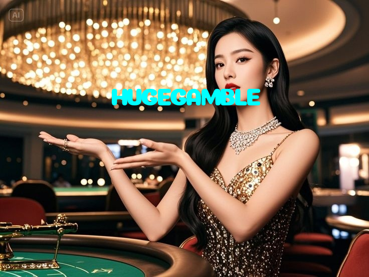 HUGEGAMBLE casino presented on mobile device in Pakistan with slots and live games