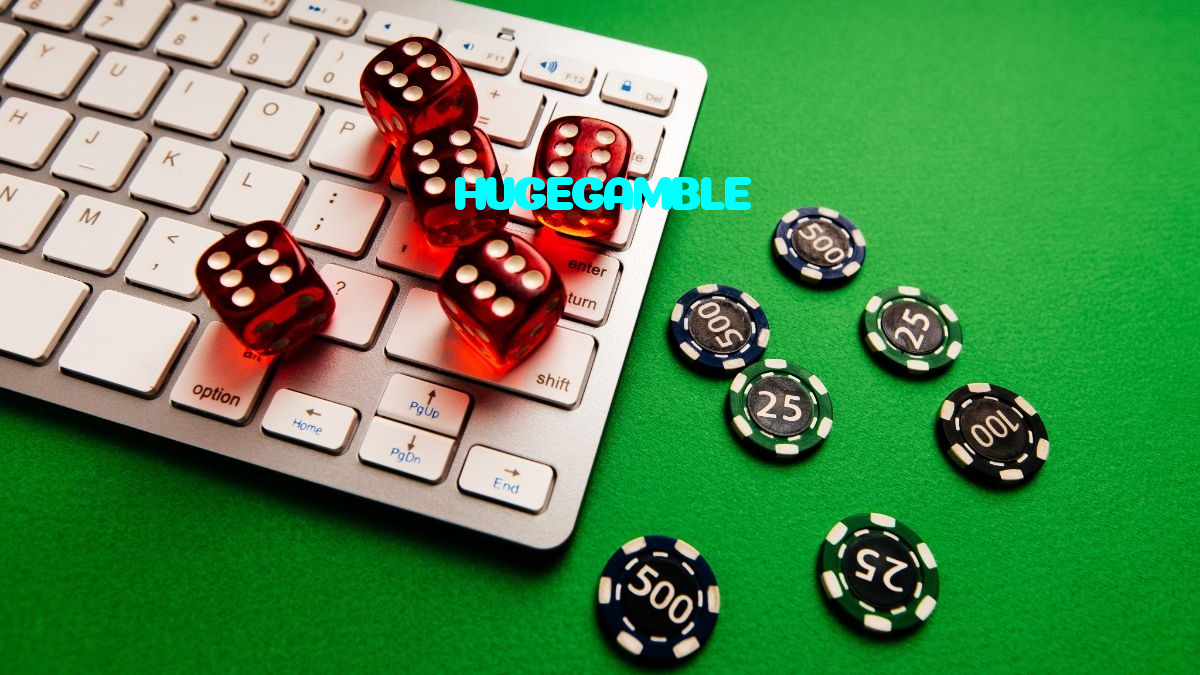 HUGEGAMBLE casino presented on mobile device in Pakistan with slots and live games